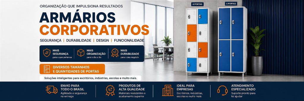 Armários corporativos Oli Ind — organização que impulsiona resultados