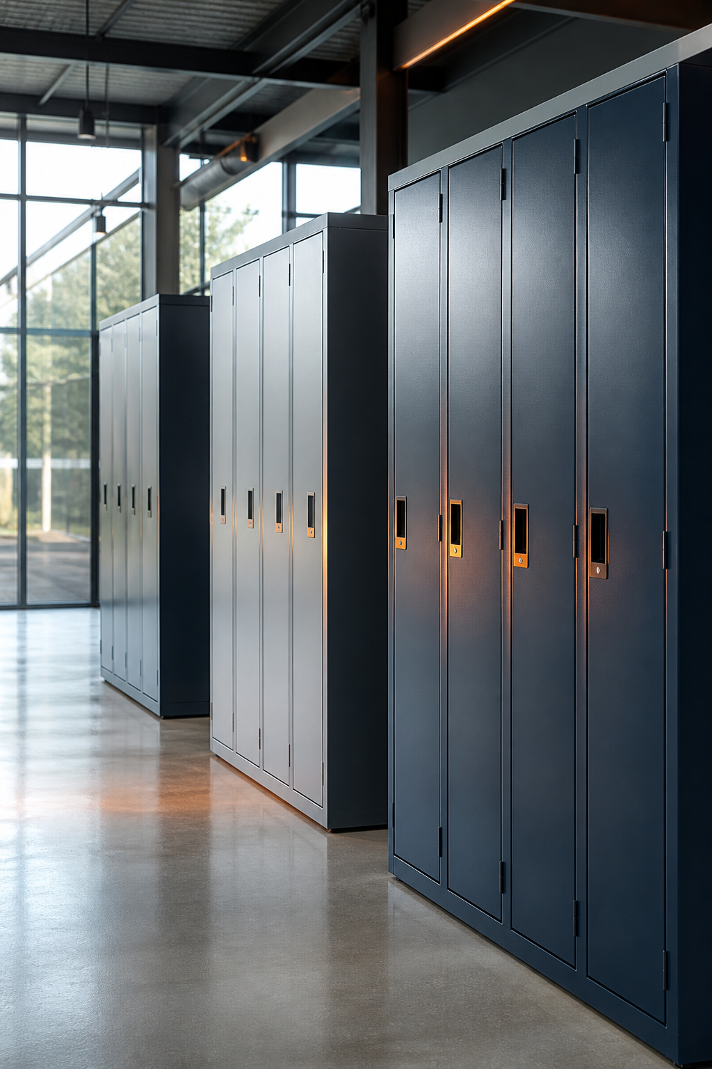 Linha de móveis de aço Oli Ind — armários e lockers